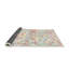 Tapis décoratif bleu clair/rouge à motif géométrique Tolson-1241822291