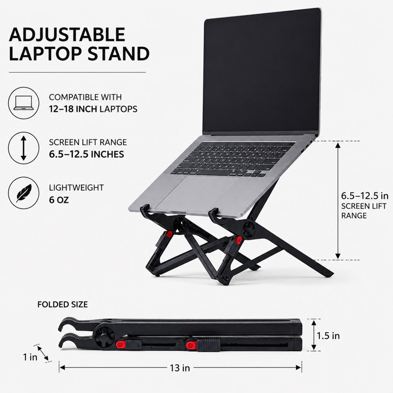 Support pour écran double noir, support pour stylo et support magnétique
