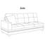 Canapé modulaire argenté rembourré en forme de L faisant face à la droite-1594418518-1594423206
