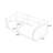 White Genuine Leather Modular Sofa cushion couch