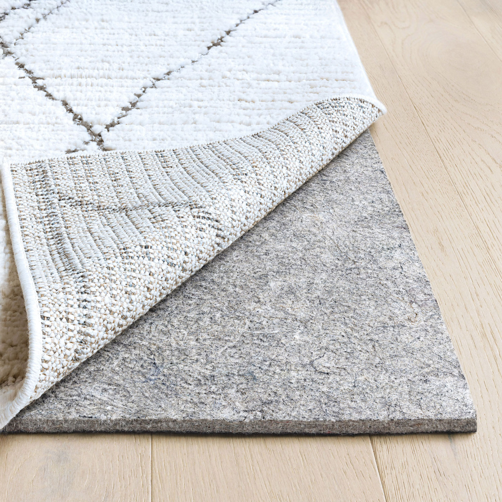 Classic Felt and Rubber Non-Slip Rug Pad, Rectangle 6' x 9', 0.25"