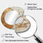Peinture abstraite or et blanc Spiral II - formes asymétriques abstraites - grand miroir mural moderne-107229262
