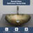 21-1/2 in. Gold Glass Oval Vessel Bathroom Sink with Chrome Pop-up Drain