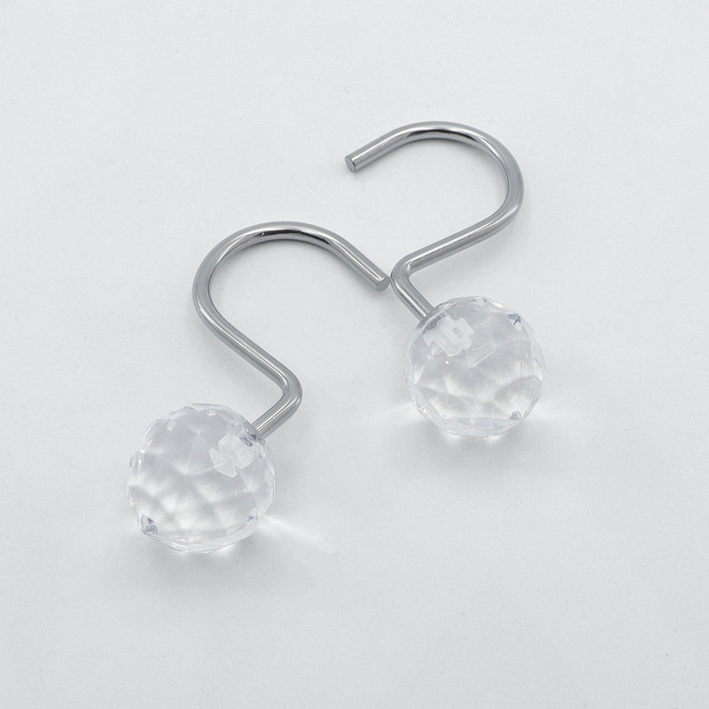 Shower Curtain Hook Rings (12-Pack) Clear Sphere