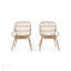Chaises d'appoint en osier à motif ajouré pour une décoration moderne d'extérieur et d'intérieur