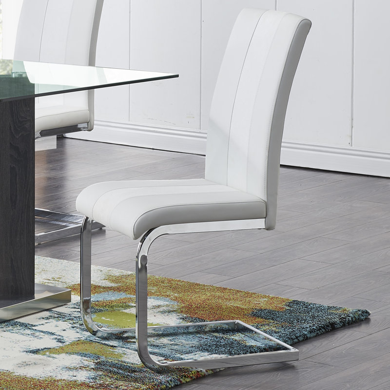 Admer 19'' H Upholstered Side Chair, White, 1