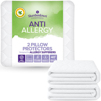 Slumberdown Anti Allergy Quilted Pillow Protector Machine Washable