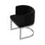 Chaise d'appoint noire et argentée-1750858143