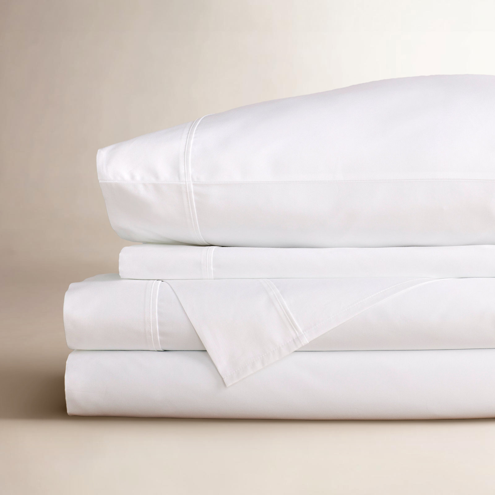 Hayward Egyptian Cotton Sateen Sheet Set, White, King