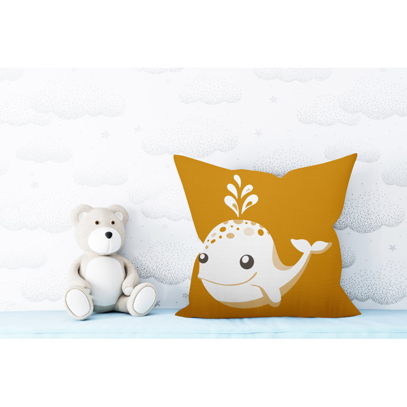 Coussin Whally, L 17 po x H 17 po, Mandarine