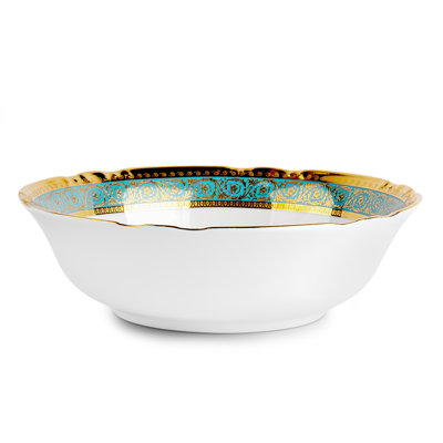 Magnifique bol bohémien en porcelaine de 9 po Century
