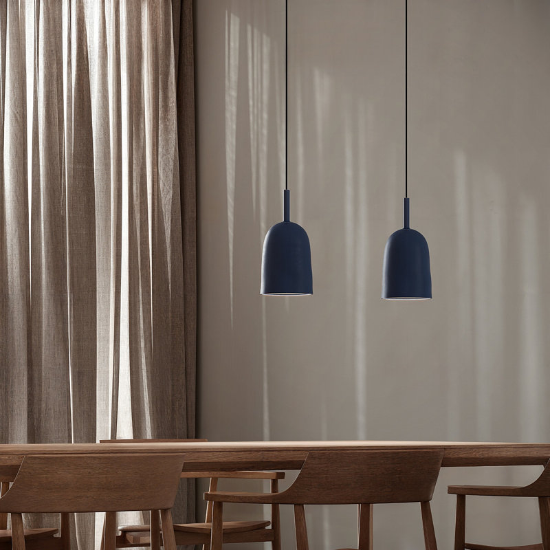 Vessel Pendant Light, 18" H x 14.5" W x 9" D, Midnight, Black