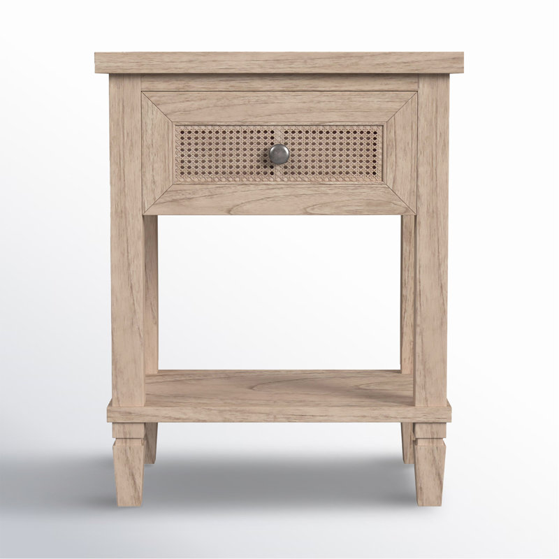 Charleston Cane Nightstand, Desert Sand