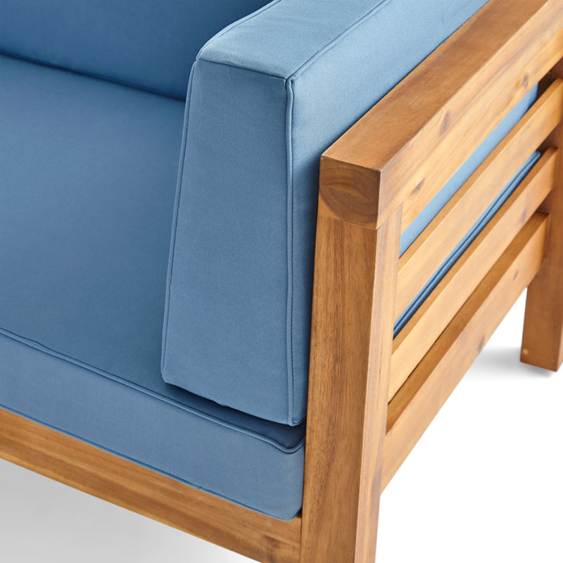 Banc d'angle Oana-R, bleu, Bleu, Brun