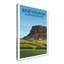 Binevenagh, Northern Ireland - Romantic Cliff-top Travel Poster. Giclee Print On Wrapped Canvas. Wall Art, Home Decor - Natural Landmarks, Northern Ireland - Wrapped Canvas Print-658872247