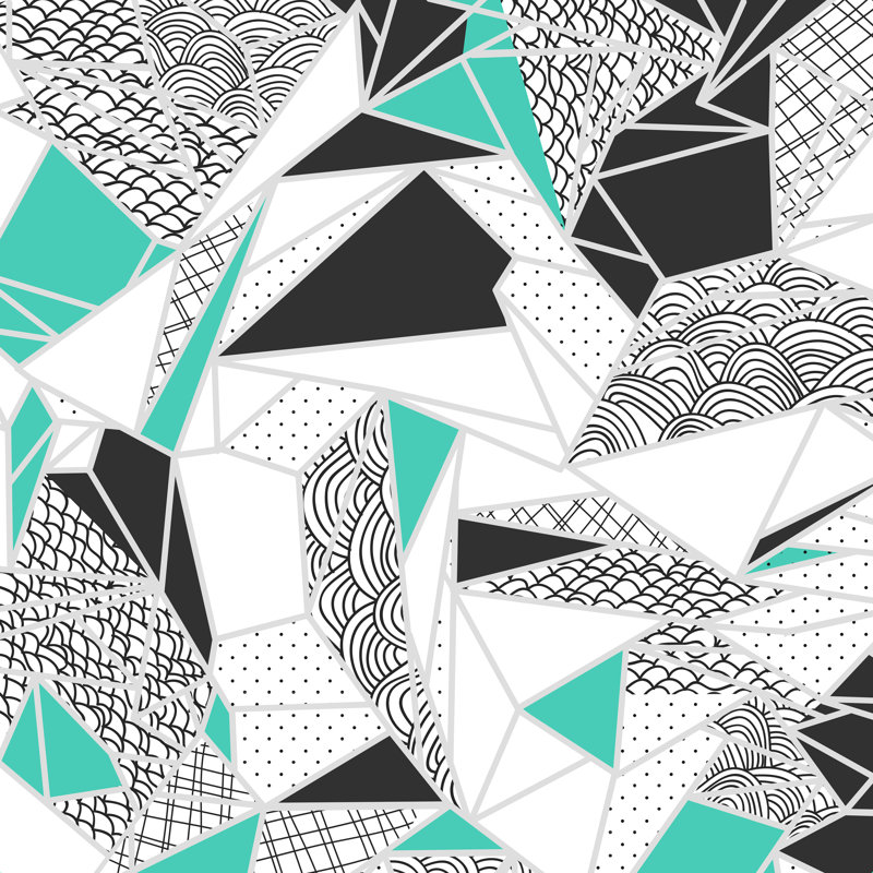 " Abstract Geometric Shapes ", 36" H x 36" W  