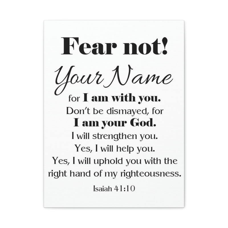 Fear Not Isaiah 1 Piece Wall Art on Canvas, 30cm H x 24cm W x 1.25cm D