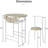 Dellview Drop Leaf Dining Table For Small Space,Small Kitchen Table Set For 2,Round Folding Table With 2 Chairs For Home,Kitchen,Apartment-1081911444-1081911445
