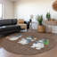 Tapis brun de Noël bonhomme de neige intérieur / extérieur lavable à la machine-642565952