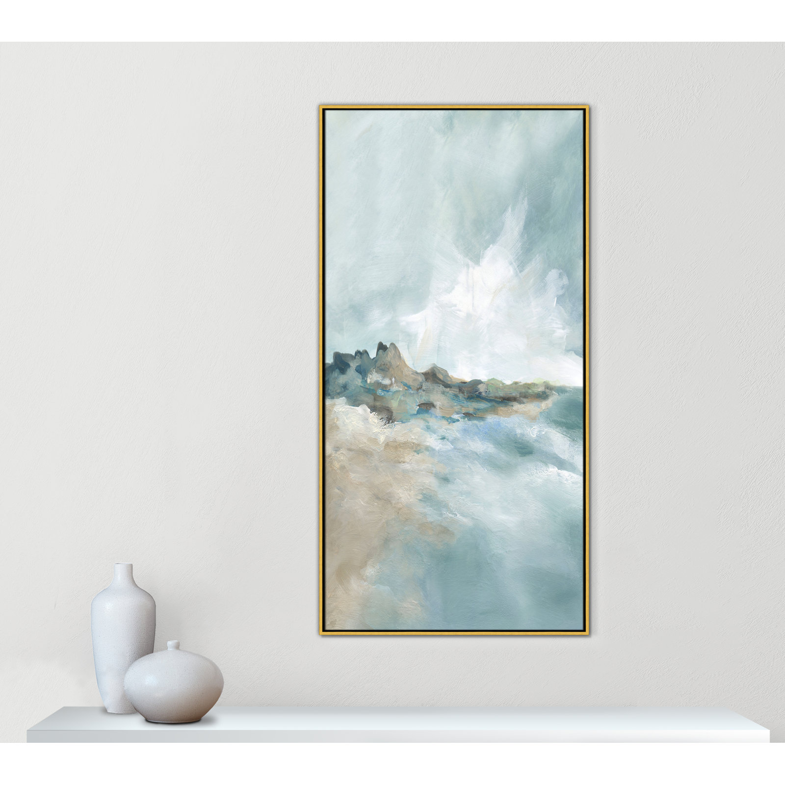 Sandpoint Print by Carol Robinson, 61.5" H x 31.5" W, Gold