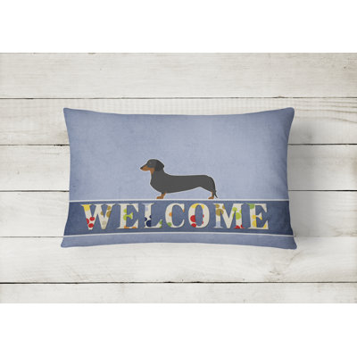 Dachshund Welcome Lumbar Pillow
