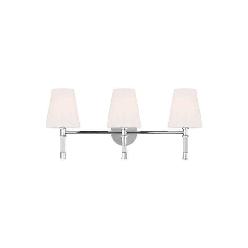 Éclairage pour meuble-lavabo 3 lumières Michelly, Nickel poli