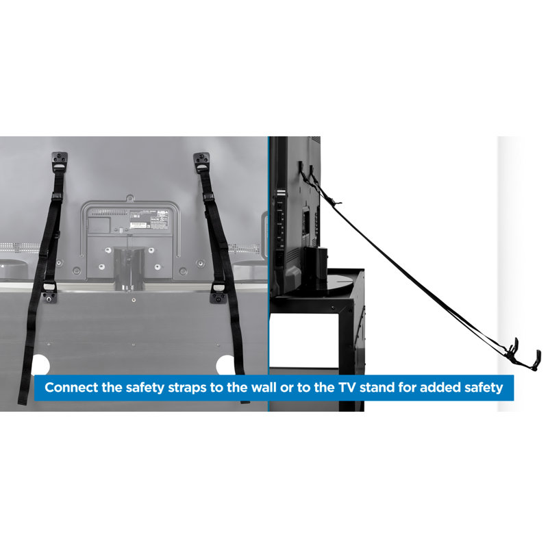 Mount-It! Safety Straps For Furniture, Bookcase and TV Stands | Anti-Tip Strap Television Anchor Kit