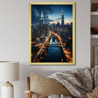 Larana Charlotte Cityscape At Night II, reproduction d'art sur toile