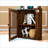 Cabinets, 65” Corner Cabinet with Charging Station, Wine Glass Rack &amp; 6 Tier Storage | Wood | Rustic Living Room