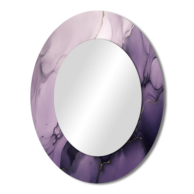 Maratha - Miroir abstrait en métal, 43 po x 33 po