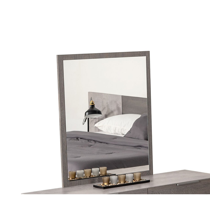 Israar Gray Dresser Mirror