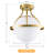 11.2‘’-1 Light  Sphere Globe Frosted Glass Semi Flush Mount For Dining Room Hallway-137798840