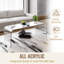 Table basse, table basse rectangulaire en acrylique 39 po, transparent