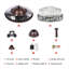 Ventilateur de plafond de 42 po à 4 pales avec pales en cristal rétractable Annelyn avec télécommande et ensemble d'éclairage inclus Annelyn