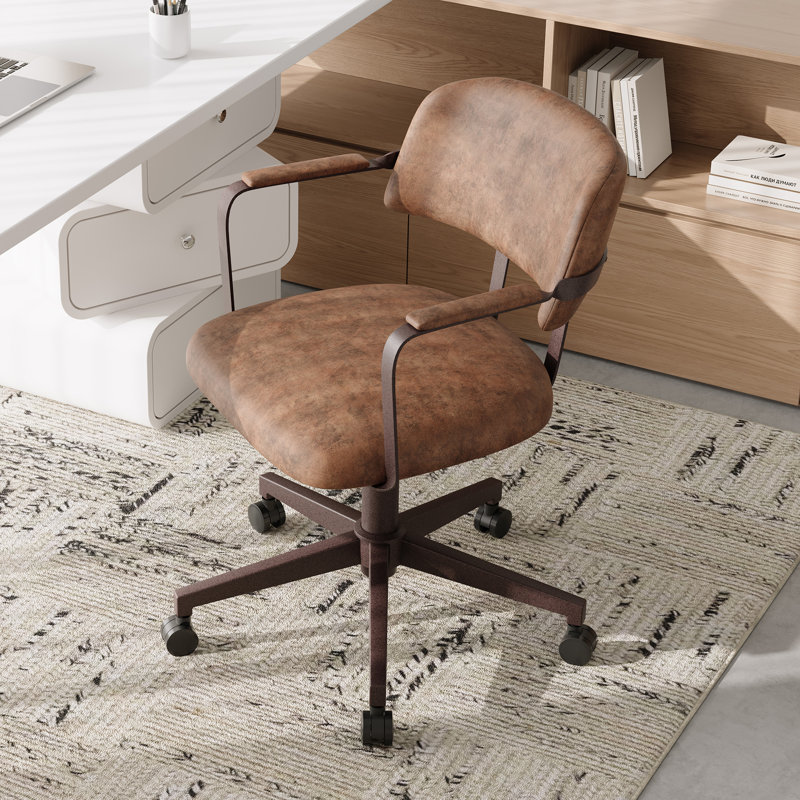Mid Century Office Desk Chair, Brown