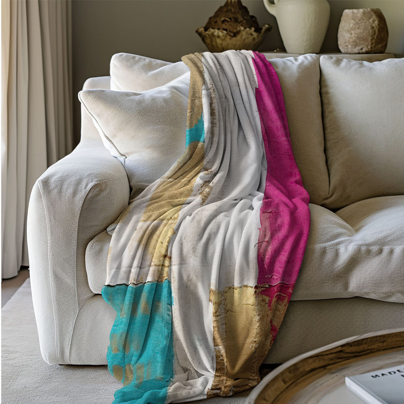 Jeté indien en tissu 1 pièce, L 60 po x L 80 po