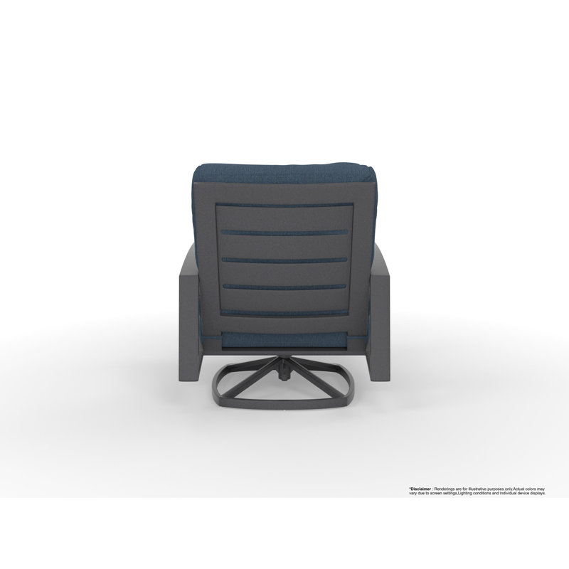 Arc Outdoor Lounge Chair, Cast Lagoon, Graphite