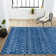 Kateshia Moroccan HYPE Boho Vintage Diamond Blue/White Rug