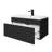 Loft Collection 30" Wall Mount Modern Bathroom Vanity - Black / Black Handles-259460599-259460590
