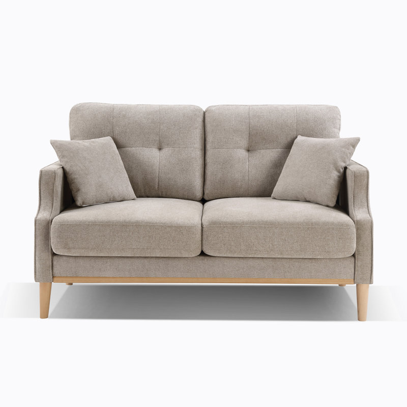 Canapé 3 places Living Space avec tissu imperméable, H 35 po x l 57 po x P 32 po, Polyester crème