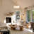 6 - Light Modern Shaded Drum Chandelier With Texture Glass-790342958