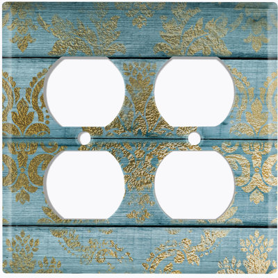Patterned 4 - Gang Toggle Light Switch Standard Wall Plate