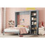 Lit escamotable double pleine grandeur avec tablettes