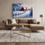 «Farm Winter Snow Scenes», art mural sur toile bleue-547953191