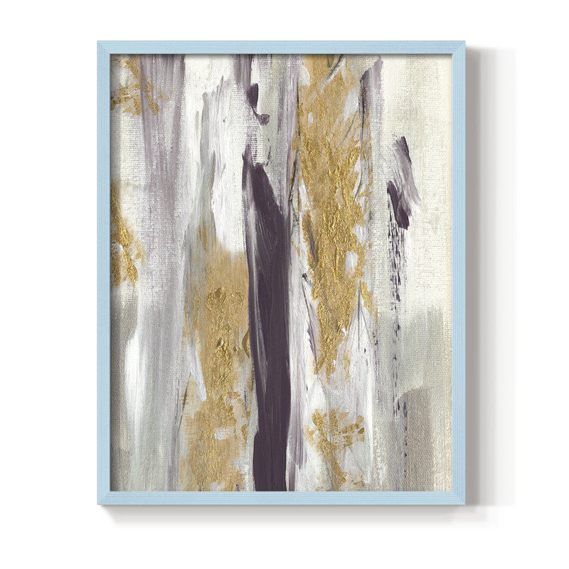 Reproduction encadrée Tumultous Amethyst II - bois massif, Bleu, H 10 po x l 8 po