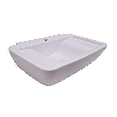 Lavabo de salle de bain mural en porcelaine vitrifiée 26 po.