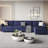 Viviette 5 - Piece Velvet Upholstered Sectional Sofa with Storage Space and Adjustable Arm and Back-1093214535