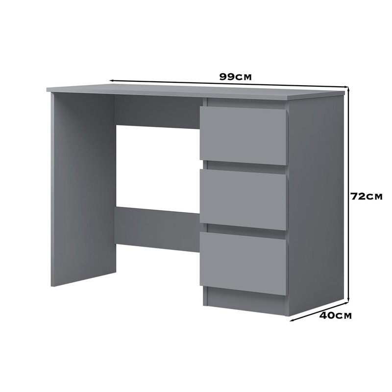 Warren Dressing Table - Matt Dark Grey