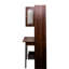 Armoire de bureau à domicile en noyer - Design dépliable avec tablette et tiroir de rangement