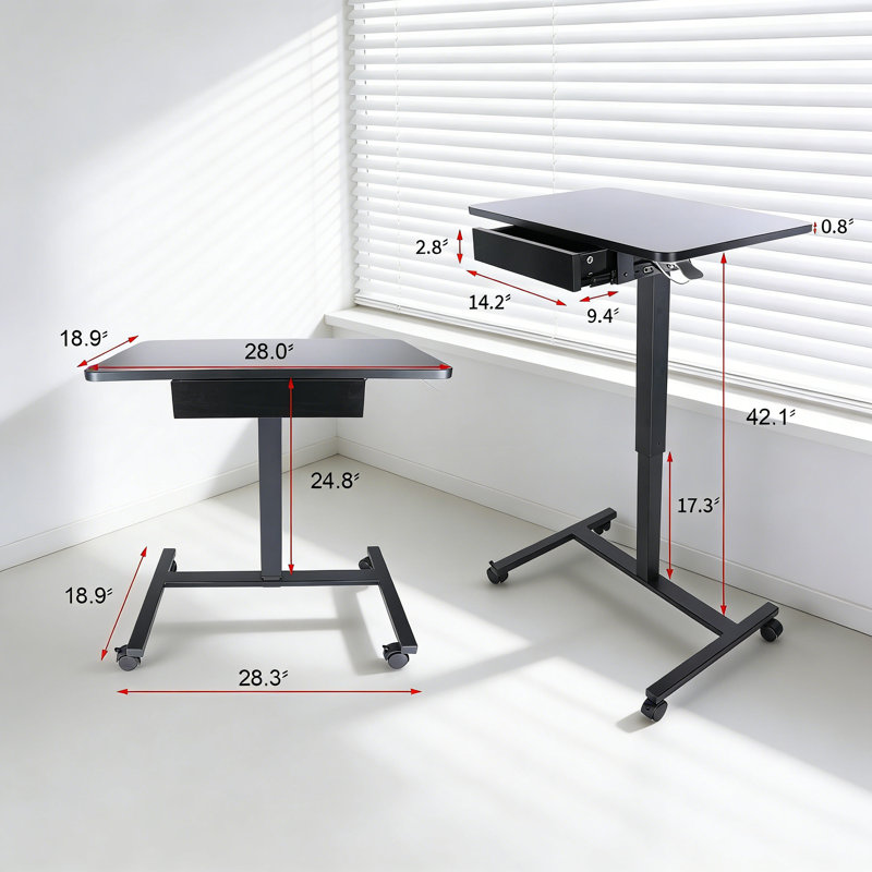 Adjustable Computer Desk, Black